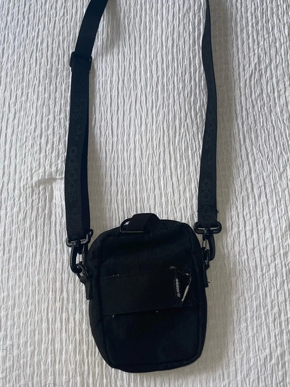adidas Black Mini Crossbody Pouch with Logo